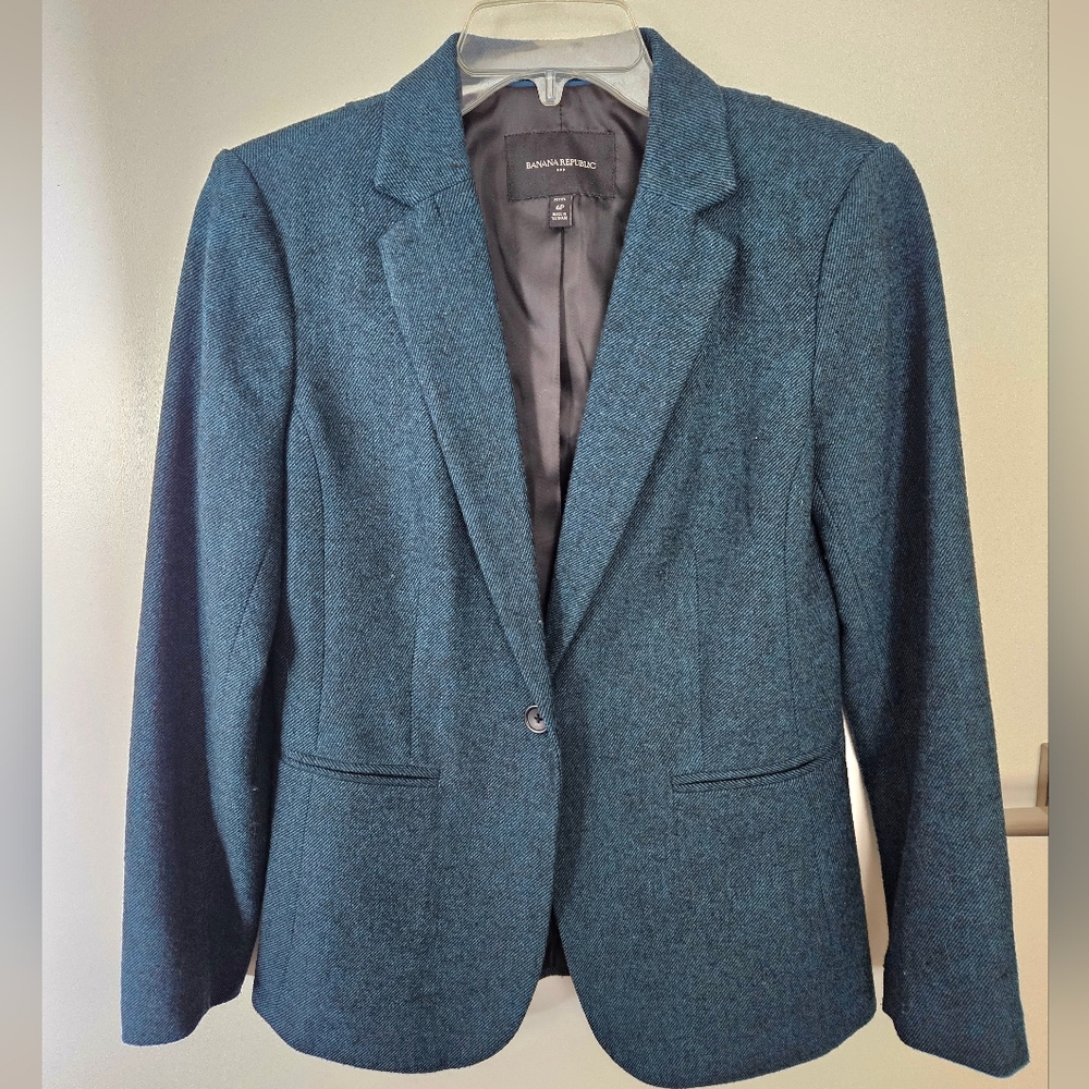 BANANA REPUBLIC Teal Blazer